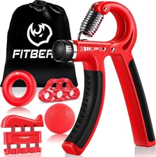 5 Pack Grip Strengthener Kit – Adjustable Resistance Forearm & Hand Grips Streng