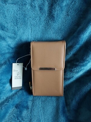 Donna & Becky Daisy Phone Compartment  Crossbody Purse/Bag (Neutral Brown) NEW