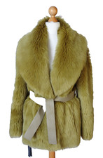 Drome New Shearling Toscana Fur Shawl Collar Jacket Coat S Made In Italy