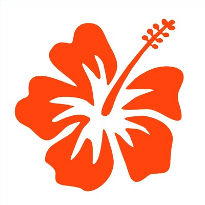 2 Color 4 Sheets Hibiscus Flower Car Sticker Hawaiian Stickers and 2 Color 4 Sheets Hibiscus Flower Car Sticker Hawaiian Stickers and