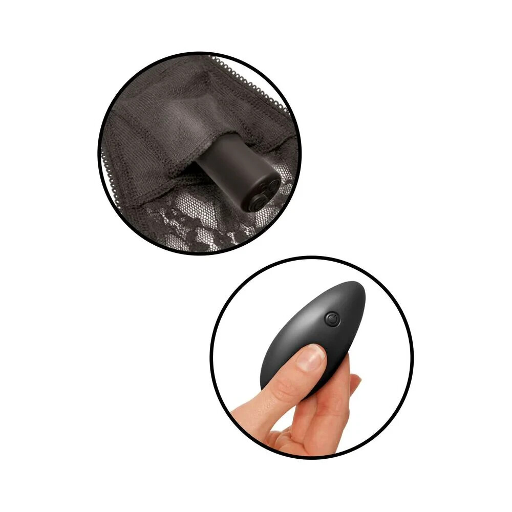 plus size vibrating panties Secrets Remote Control Vibrating Side Tie Panty Black Pink Plus Size Bullet  Vibe
