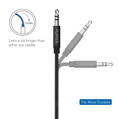 For iPhone 7 8 XR XS MAX 3.5mm AUX CABLE LEAD CAR Stereo TRANSFER Audio Music - Picture 7 of 11