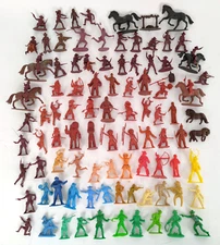 Lotto 90+ Soldatini far west pionieri cavalli vintage '70 vari Germany etc -75N