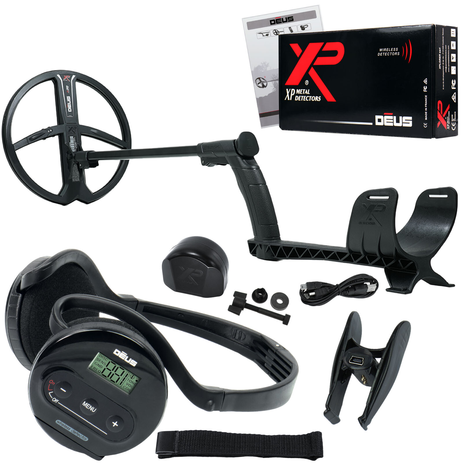 XP Deus Metal Detector w/ 11" X35 Coil, WS4 Wireless Headphones