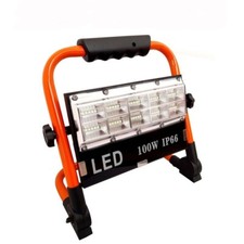 LAMPADA FARO FARETTO DA CANTIERE TORCIA LAVORO LED 100W BATTERIA RICARICABILE
