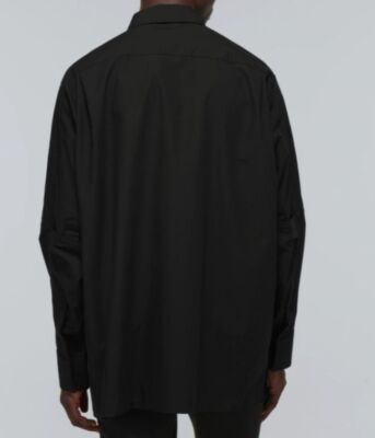 givenchy black dress shirt Shirt In Scuba With Givenchy Paris Patch - Black - Men