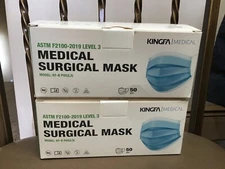 100 PCS Blue Face Mask Mouth & Nose Protector Respirator Masks US Seller