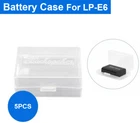 5pcs Translucence Plastic Case for DSLR Battery Canon LP-E6 /Nikon/ Sony/ Pentax