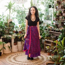 Wholesale Lot 50 Pc Vintage Silk Sari Wrap Skirts Recycled Magic Bohemian Skirt