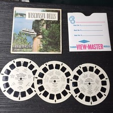 Vintage View-Master 3-Reel Set Wisconsin Dells Rocks Complete A387