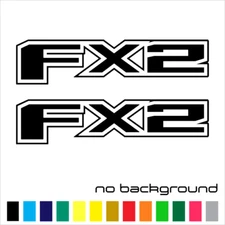 2x FX2 Sticker Vinyl Decal - Truck Off Road Bed Side F150 F250 Offroad 4x2 Car