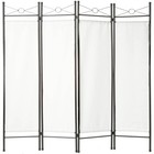 4tlg Raumteiler Trennwand Paravent Umkleide Sichtschutz Spanische Wand 180 cm