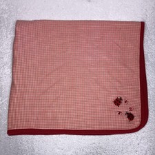 VTG Gymboree Country Picnic 2000 Red Ladybug Gingham Floral Baby Blanket