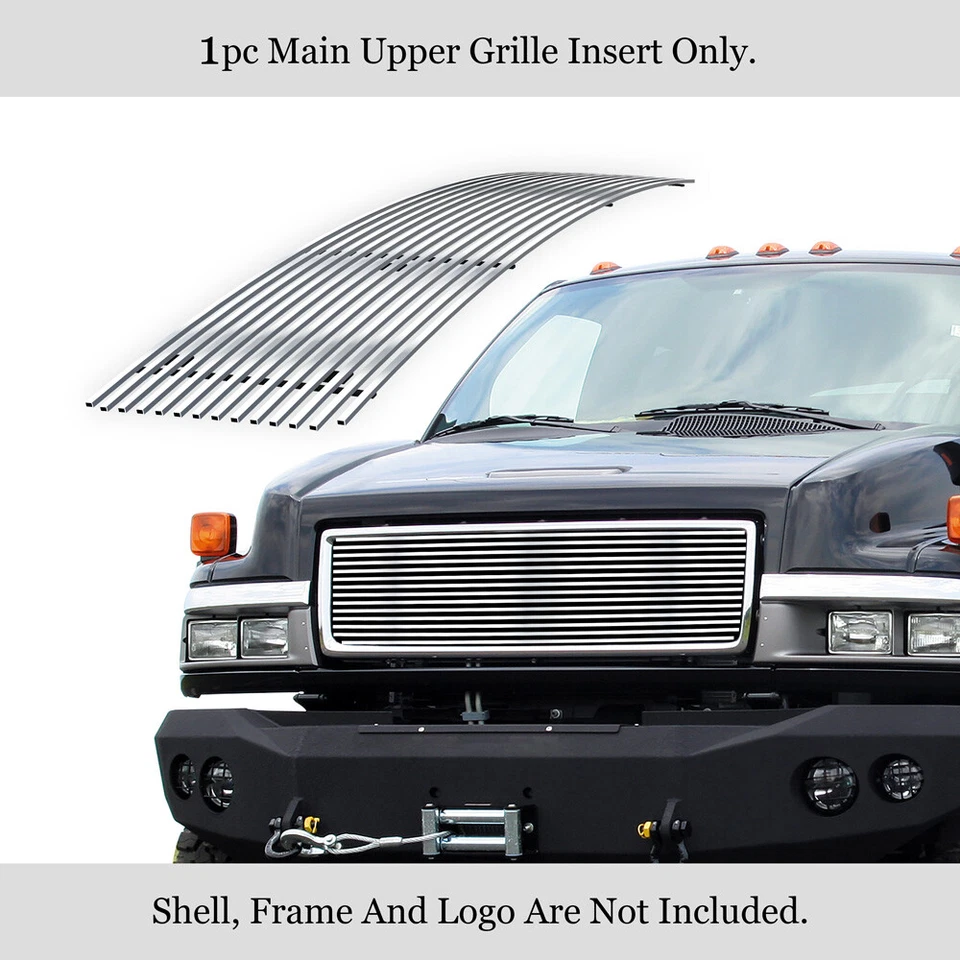 Para GMC Topkick C5500 2003-2009 Actualización Superior Acero Inoxidable Cromo Parrilla Billet Foto 2 de 4
