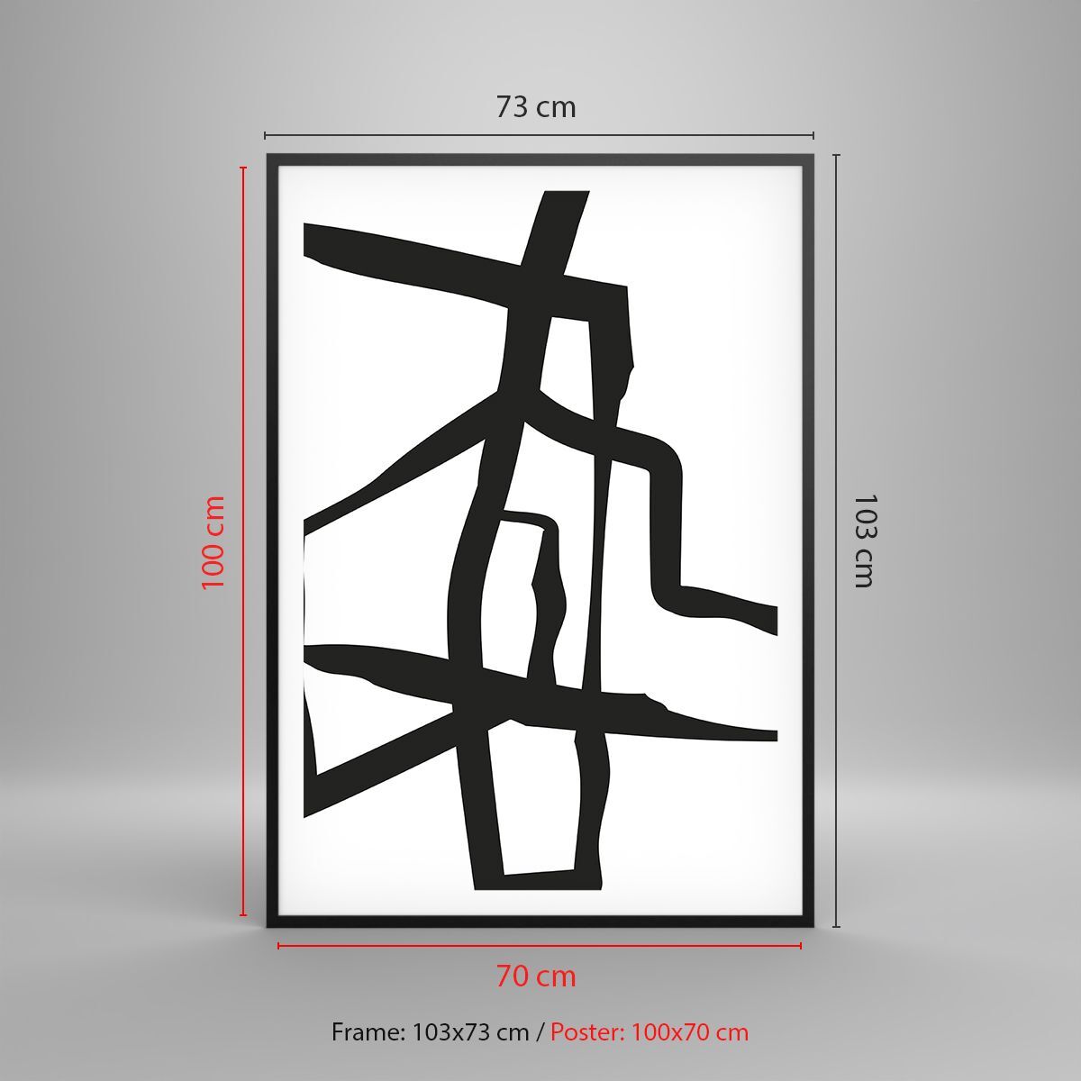 Affiche Decoration Murale Moderne Poster Cadre Noir 100x70cm Noir Et Blanc Paysage Montagnes Deco Affiches Murales Wall Art Design Tableau Decoration Salon Chambre Cuisine Decor P2BAA100x70-4560