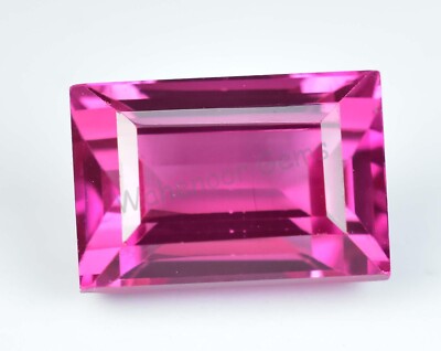 5.85 Ct Natural Mogok Rose Red Ruby Baguette Stunning CERTIFIED Loose Gemstone