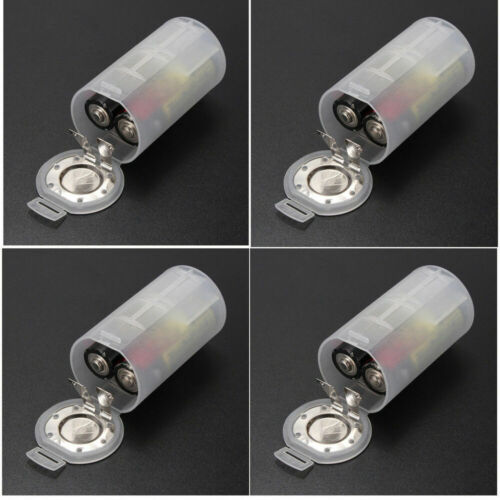 4 Pcs 2 AA to D Size Battery Holder Conversion Adapter Switcher Converter Case