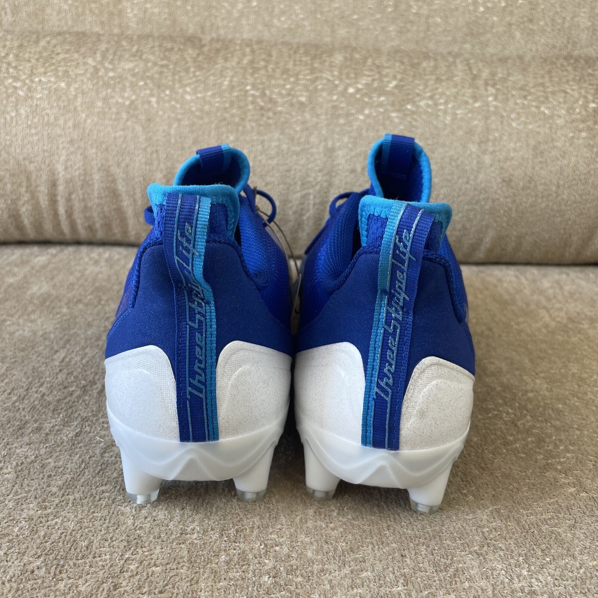 Adidas Adizero Scorch Football Cleats White Blue Men\'s Size 13.5 US 13 UK adidas Men main image 2