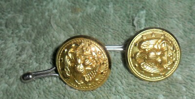 JB RFM 77181 Vintage Navy Eagle Anchor lot of 2 Brass Buttons 17mm Gemsco, New Y