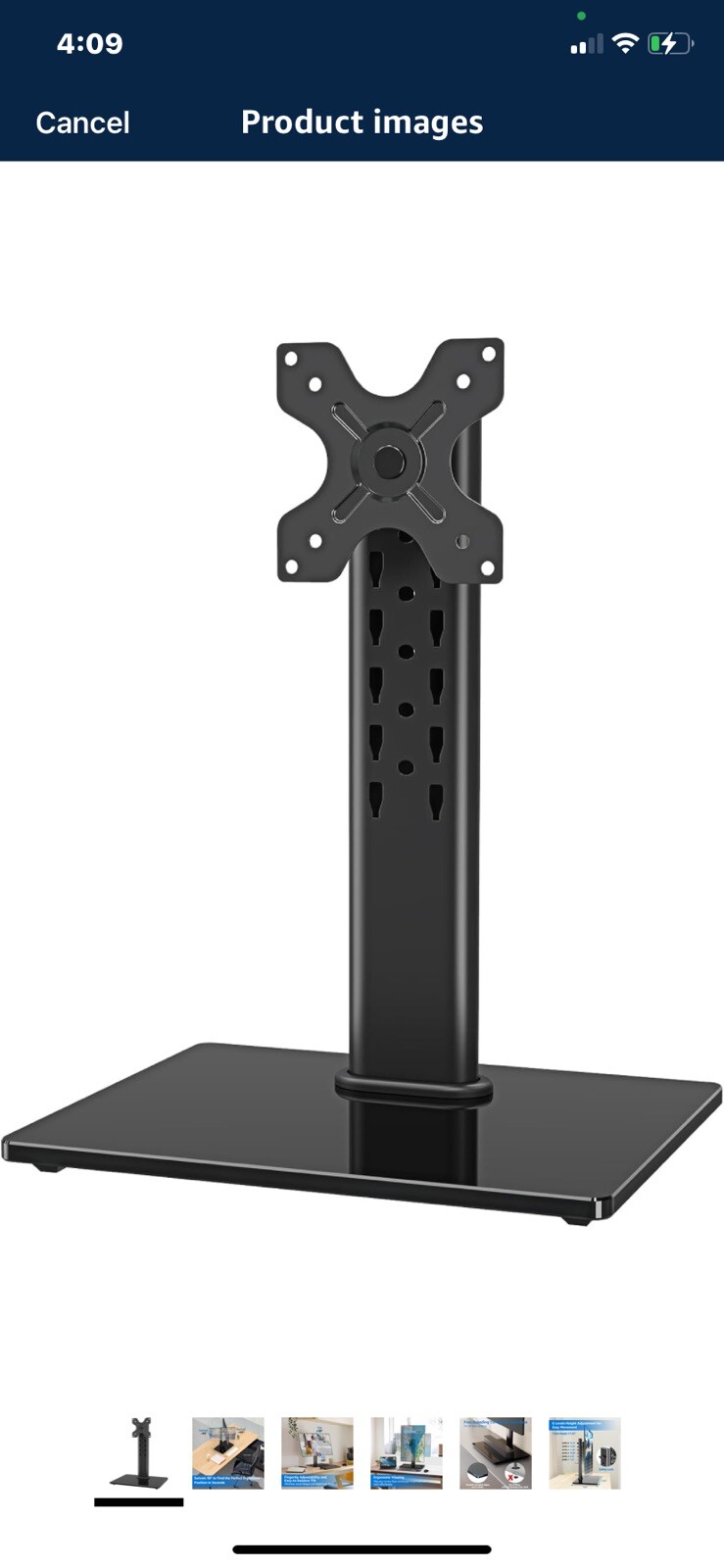 Monitor Stand for Desk, Freestanding Monitor Mount Fits 13-32 inch Screen-image