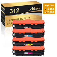 4PK CF380A Toner Cartridge Set For HP 312A Color LaserJet Pro MFP M476dn M476nw