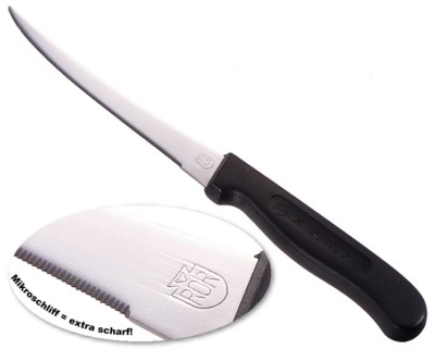 TOMATENSICHEL MIKROSCHLIFF RÖR TOMATENMESSER MESSER Küchenmesser