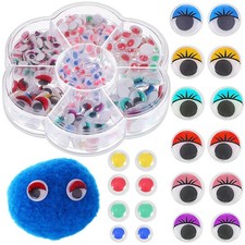 600Pcs Self-adhesive Wiggle Eyes Sticky Wobbly Eyes for Children Handmade DIY