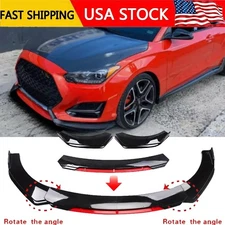 Front Bumper Lip /Spoiler Splitter Body Kit glossy Black For Hyundai Veloster