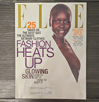 Elle Magazine November 1997 Issue 8 English Fashion Alek Wek Cover