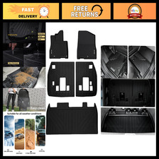 All-Weather Floor Mats for 7 & 8 Seat Vehicles, Trunk & Backrest Protection, TPE