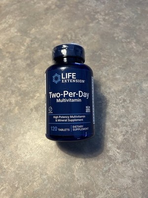 Life Extension Two Per Day Multi-vitamin & Mineral 120 Tablets Exp 09/25