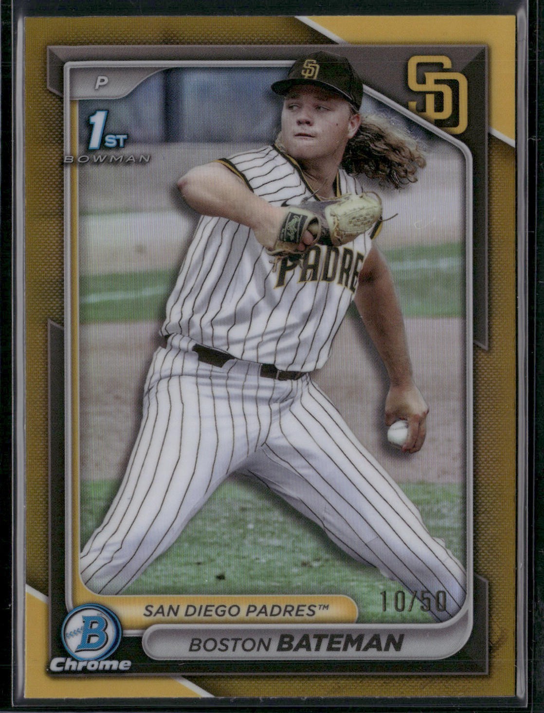 2024 Bowman Draft Chrome Boston Bateman #BDC-34 Gold Refractor #/50