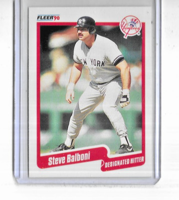 1990 Fleer #436 Steve Balboni New York Yankees