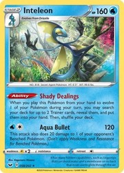 Inteleon 058/202 Holo Rare Sword & Shield Base Set