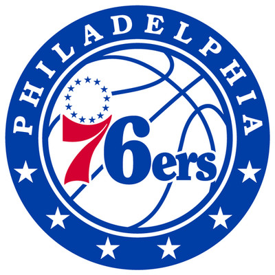 Philadelphia 76ers LOGO- Die Cut Laminated Decal, Magnet, Wall Fat Head Style
