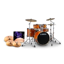 Yamaha Stage Custom Birch 5-Piece Shell Pack w/Cymbal Pack Honey Amber