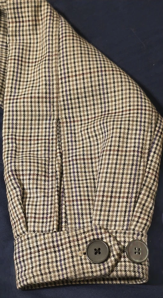 Chaqueta a Cuadros Olaf Hussein Para Hombre Mediana - Forrada Cremallera Ropa de Calle Ropa de Trabajo Foto 4 de 4