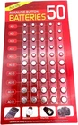 50 X ASSORTED Watch Cell Batteries AG1 AG3 AG4 AG10 AG12 AG13 for Toys, Watches