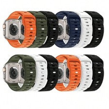 3pcs/Set Sports Silicone Watch Band Strap For Apple Watch Ultra 3 49/46/45/44mm