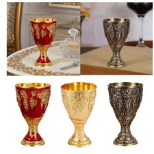 Vintage Medieval Goblet Wine Cup Multipurpose Retro Engraving Handmade Reusable