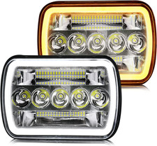 1986-1995 Wrangler JK LJ Rectangle Led Headlight Bright High Low Beam H6054