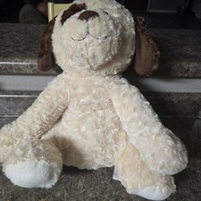 TOYS RUS STEIFF sitting puppy dog brown beige - Peppi stuffed animal toy 18"