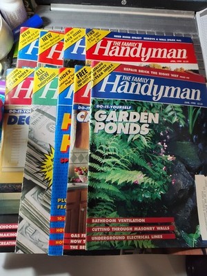 #23  Family Handyman DIY Magazine Lot 1990 Full Year 10 Issues Jan - Dec