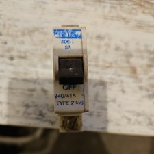 Proteus 606/2 6A Type 2 M6 MCB Blue NOS 