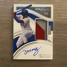 2023 Panini Immaculate Prospect Patch Auto Silver 6/9 Jose Ramos #45 Patch Auto