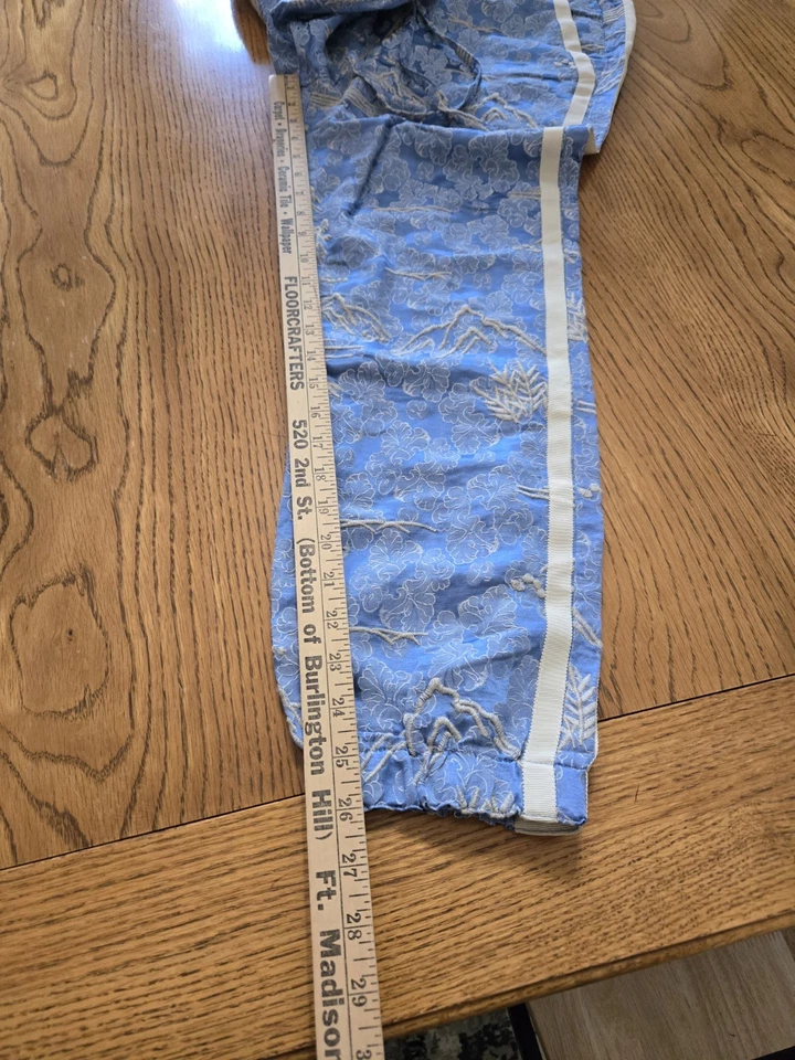 Pantalones estilo jogger azul teniente para mujer Johnny Was bordados crema talla XS Foto 3 de 3