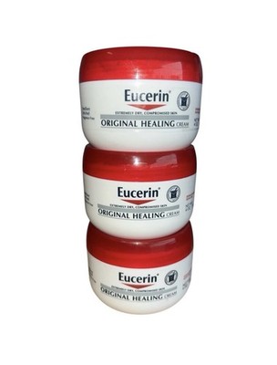 (3)Eucerin Original Healing Creme Soothe Moisturize Severe Dry & Rough Skin 4oz