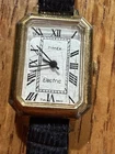 Timex - Women’s Black Leather Strap - Vintage Watch  - No Battery. Not Tested