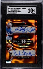 2025 Leaf Metal Sports Heroes Eddie George/Archie Griffin #1/1 Dual Auto SGC 10