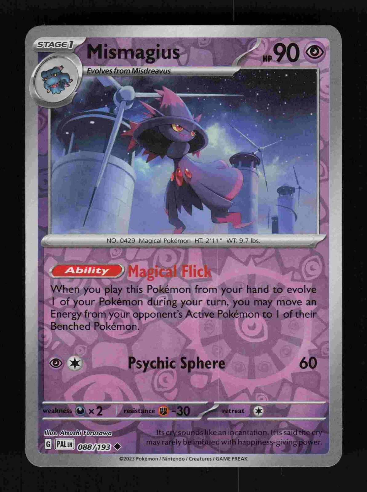 Mismagius - 088/193 - Reverse Holo - NM - Paldea Evolved - Atsushi Furusawa